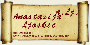 Anastasija Ljoskić vizit kartica